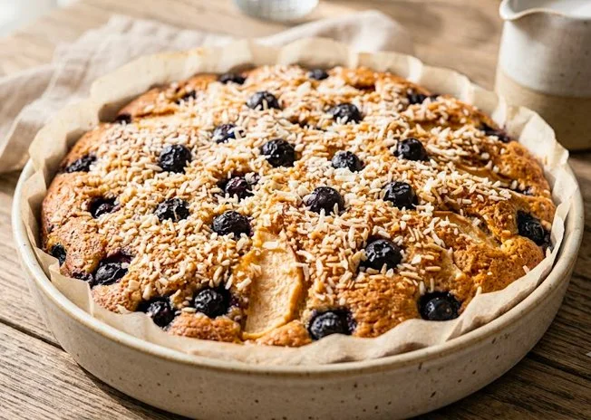 Moist Apple-Blueberry Cake