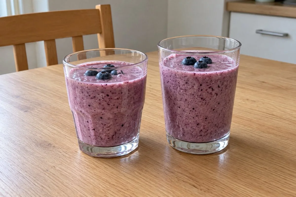 Blueberry and quark smoothie