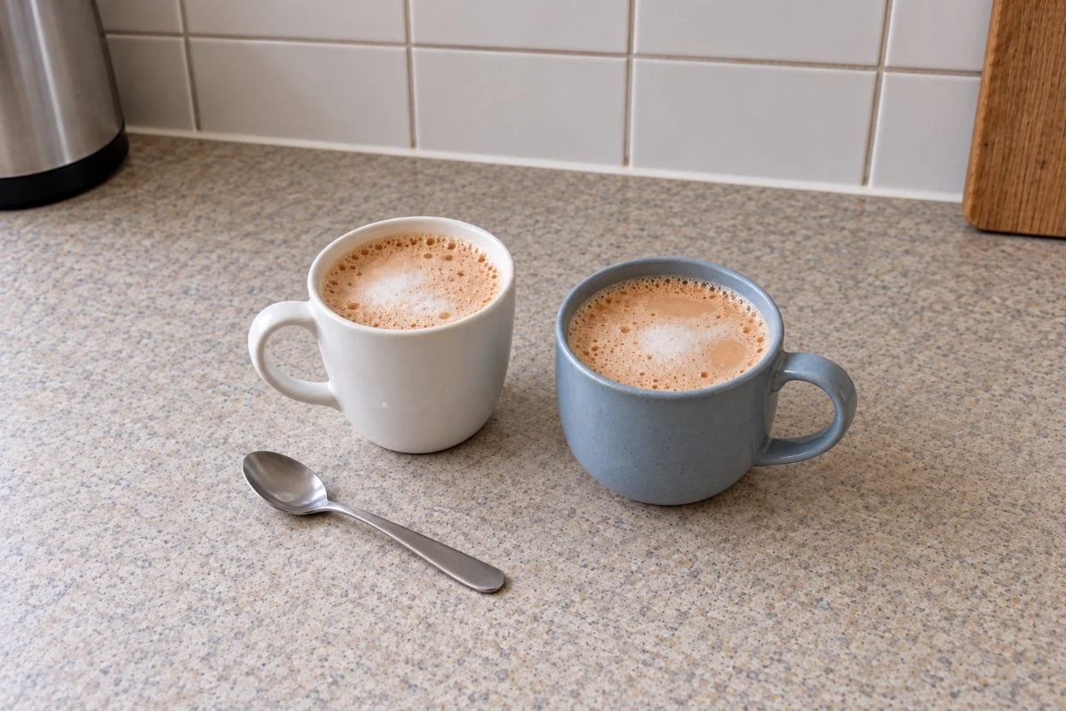Rooibos latte with milk foam